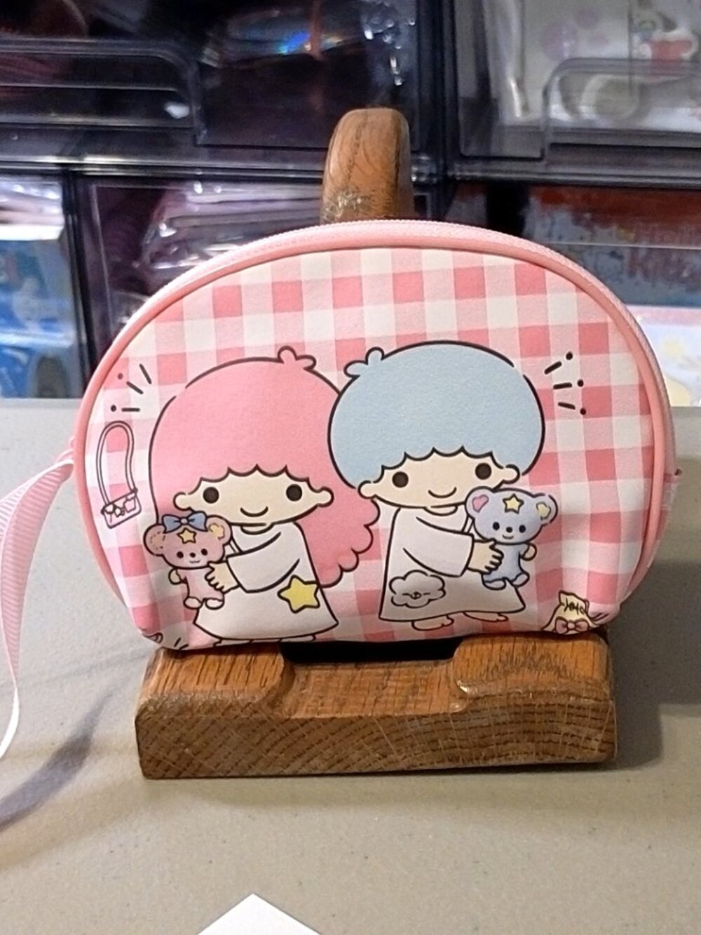 2759 Twin Star Mini Accessory Pouch • 3.5x5" • PU Leather • Kawaii